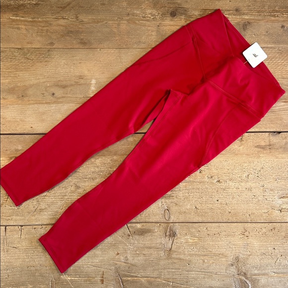 NWT- Fabletics PureLuxe High-Waisted Crossover 7/8 Leggings -HOLLY BERRY (24”) - Picture 5 of 12